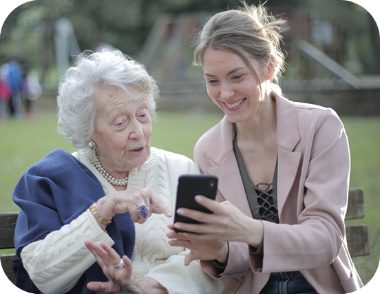 caregiver and patient